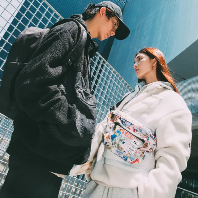 【Herschel】官方直營 外套 男 女 中性 保暖 羔羊絨外套(黑/白)