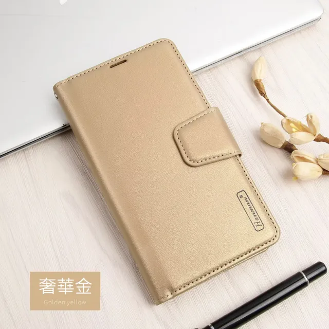 【Hanman 韓曼】OPPO Reno12 F 5G 柔軟羊皮觸感皮套 多卡層 防滑內襯可多角度調節支架手機殼/保護套