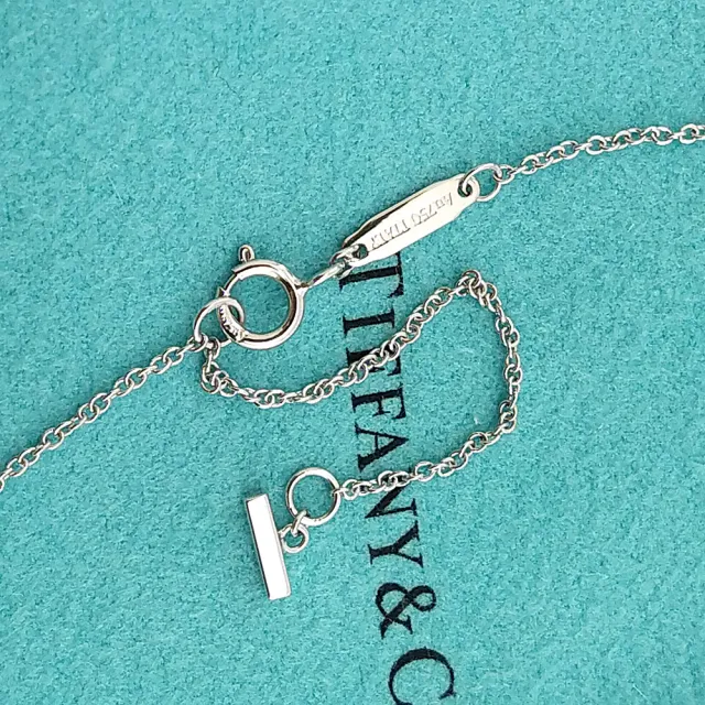 【Tiffany&Co. 蒂芙尼】18K白金-鑲16顆迷你鑽石 T Smile微笑墜飾項鍊(展示品)