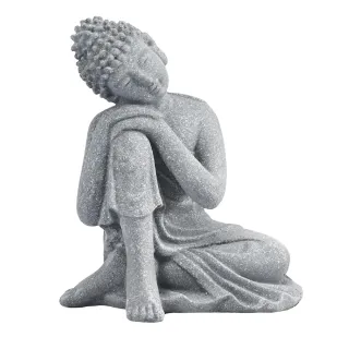 【鎮宅佛】禪意沉思佛像(開運擺飾 陽宅 風水擺件 魚缸造景 公仔 庭園 擋煞 如來佛 平安 事業 阿彌陀佛)