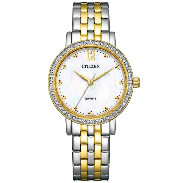 【CITIZEN 星辰】LADYS 璀璨水晶 時尚石英女錶 31.2MM (EL3108-53D/EL3104-54D) 雙11 送禮