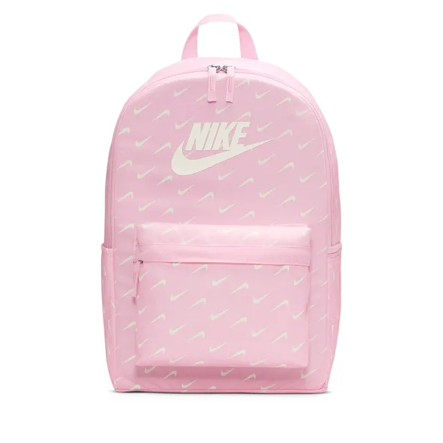 【NIKE 耐吉】後背包 書包 運動包 大容量 NK HERITAGE BKPK - SWOOSH DROP 粉白 HF6995-663