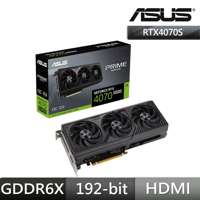 ASUS 華碩 PRIME-RTX4070S-O12G 顯示卡+曜越 GF A3 750W 金牌(V+P 組合包)