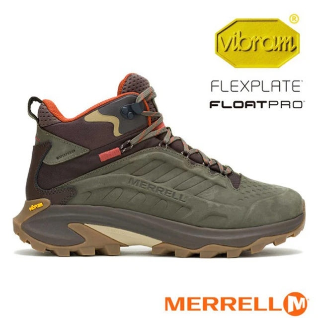 MERRELL 男 MOAB SPEED 2 LTR MID WATERPROOF 中筒防水登山健行鞋.休閒運動鞋(ML037781 橄欖綠)