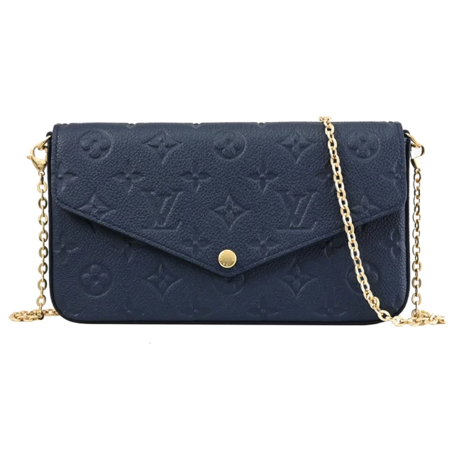 Louis Vuitton 路易威登 LV M83589 Pochette Felicie 經典牛皮壓花多功能手提包鍊包晚宴包(現貨)