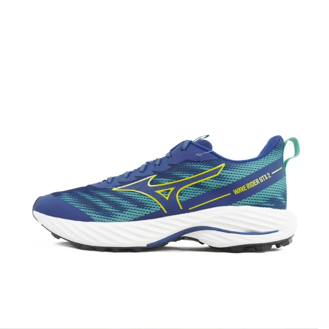 MIZUNO 美津濃 Wave Rider Gtx 2 男 慢跑鞋 運動鞋 防撥水 美津濃 藍綠(J1GC247902)