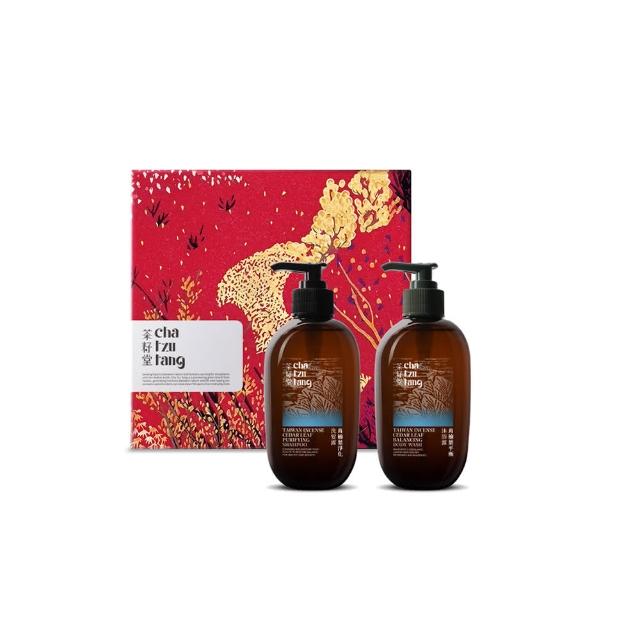 【茶籽堂】迎豐果版畫禮盒(肖楠葉洗髮露330mL+肖楠葉沐浴露330mL/香氛洗沐/送禮推薦/生日/長輩/喬遷/喝茶禮