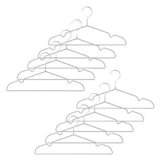 【MUJI 無印良品】不易滑脫鋼製衣架/10支組 約寬41cm