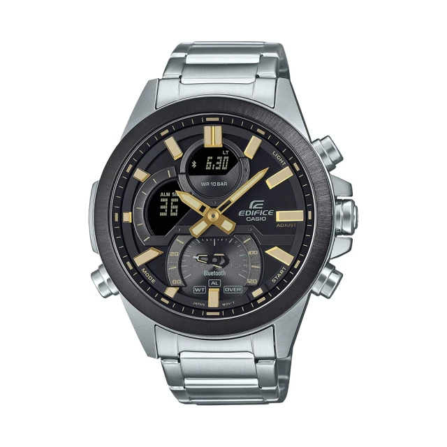 CASIO 卡西歐 EDIFICE 雙顯系列藍芽智慧錶 F1賽車款/48mm(ECB-30DB-1A9)