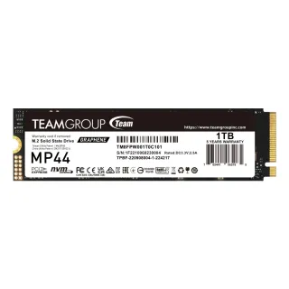 【Team 十銓】MP44 1TB M.2 PCIe 4.0 SSD 固態硬碟(讀7200MB ; 寫6200MB)