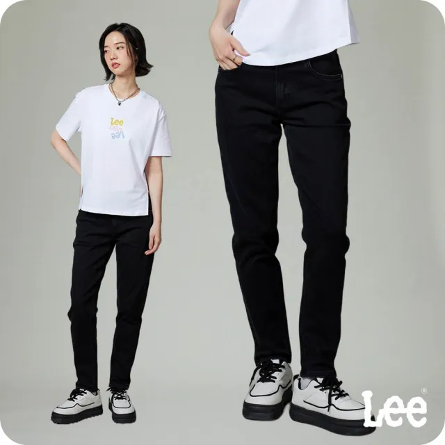 【Lee】女裝 牛仔褲 / 413 高腰標準小直筒 騎士黑(LB417101035)