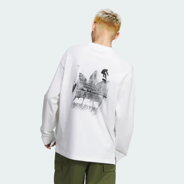 ★★Adairs★★ City Skate Long Sleeve Tee White JC6833 adidas 愛迪達】CITY SKATE 長袖上衣男- Originals JC6833