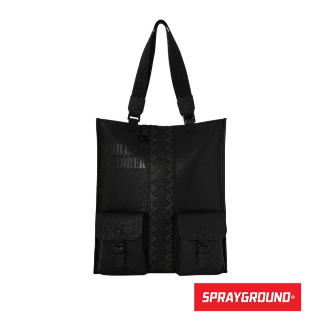 SPRAYGROUND WORLD EXPLORER ENTREPRENEUR世界探險家手提側背兩用包(黑色)