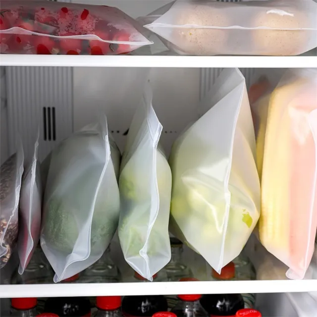 【Dagebeno荷生活】加厚EVA材質冰箱食物保鮮袋 防串味密封食材分裝夾鏈袋(四尺寸各3入)