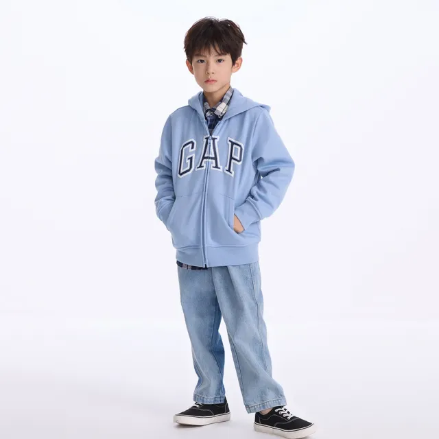【GAP】兒童裝 Logo印花/刷毛連帽外套-多款可選(646082&657348)