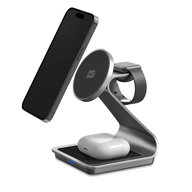 【hoda】PM01 16.5W 三合一磁吸無線充電座(iPhone/AirPods/Apple Watch)