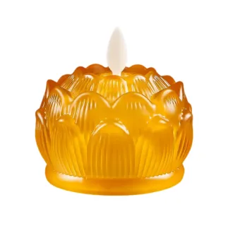 【家用佛前】圓滿蓮花燈祈願心燈(蓮花燈 觀音 菩薩 佛燈 普渡拜拜 仿真 佛堂 法會 祈福 宗教 蠟燭)