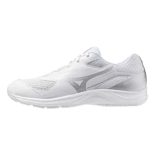 【MIZUNO 美津濃】排球鞋 休閒鞋 男鞋 女鞋 運動鞋 CYCLONE SPEED 白銀 V1GA258156