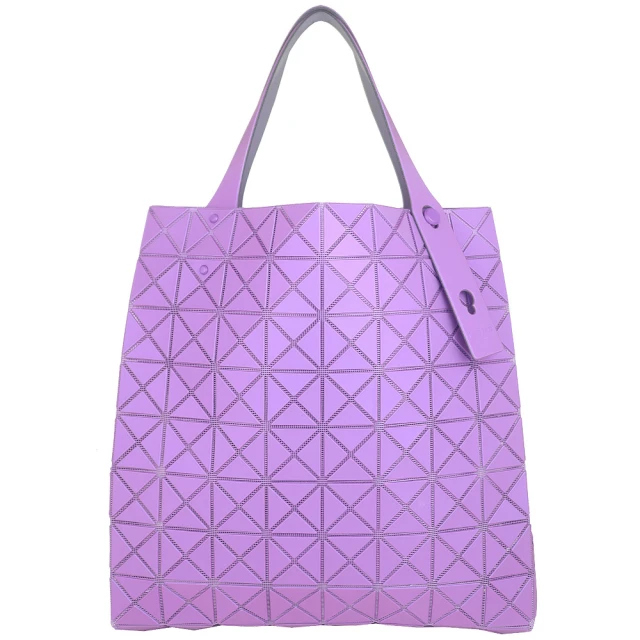 ISSEY MIYAKE 三宅一生 BAOBAO 霧面方格8x8側肩/手提包(淡紫色)