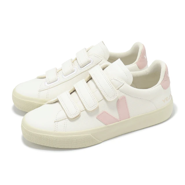 VEJA 休閒鞋 Recife Logo Chromefree Leather 女鞋 米白粉 魔鬼氈 小白鞋(RC0503696A)