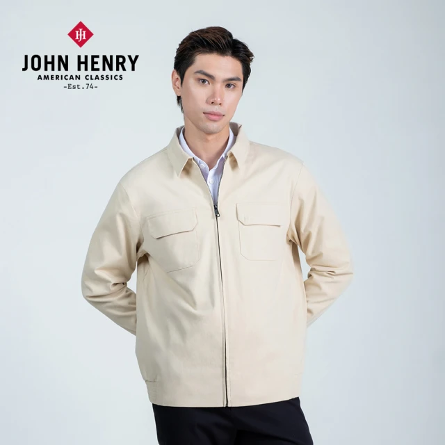 JOHN HENRY 風格口袋夾克-奶油白