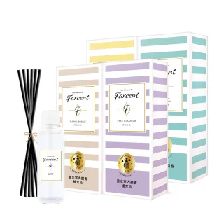 【Farcent 香水】室內擴香補充品-小蒼蘭英國梨/鼠尾草海鹽/同名花語/真我星夜(100ml/入-12入/箱-箱購)