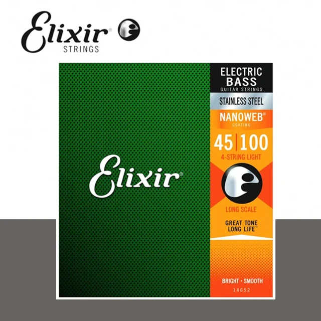 ELIXIR ELIXIR BASS 45-100 4STRING 鍍鎳 電貝斯四弦 NANOWEB 14052(高級包膜弦 電貝斯弦)