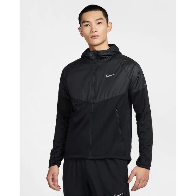 NIKE 耐吉 連帽外套 透氣排汗 男款 AS M NK TF RPL SPHR MILER JKT 黑色(FZ1112010)