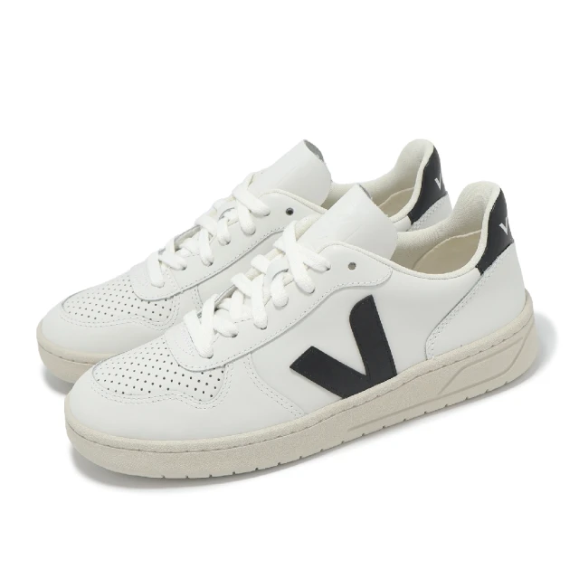 VEJA 休閒鞋 V-10 Leather 女鞋 白 黑 皮革 經典 小白鞋(VX0200005A)