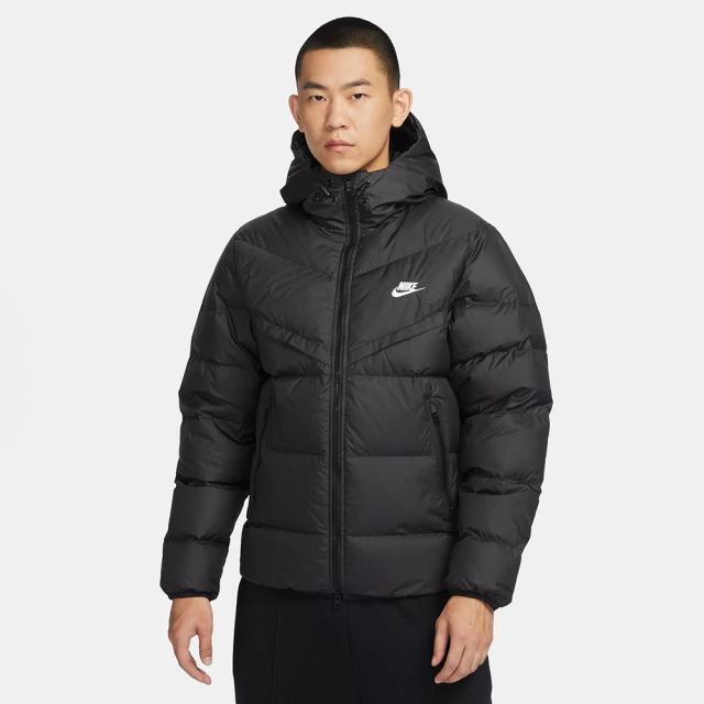 NIKE 耐吉 羽絨外套 男 運動連帽外套 AS M NK SF WR 650-D FLD HD JKT 黑 FB8178-010