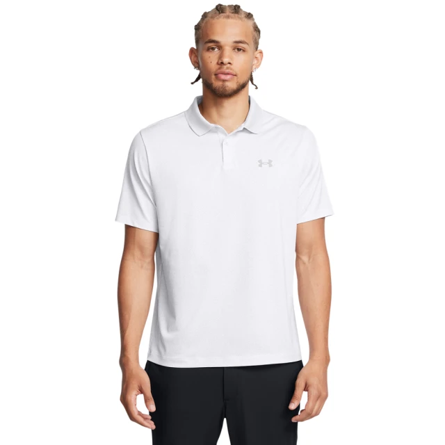 UNDER ARMOUR UA官方直營 男 Performance 3.0 印花短POLO_1377377-104(白色)