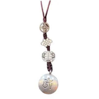 【法寶掛飾】平安嗡字九宮八卦2.2公分(財運 招財 順利 法器 佛教 掛飾 掛牌 腰牌)