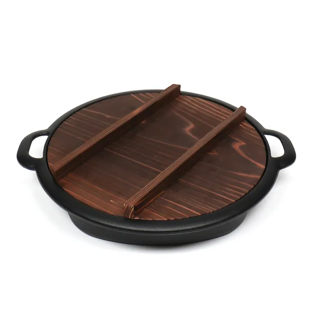 福介商店 南部鐵器 日本鑄鐵鍋 IWACHU 岩鑄 壽喜燒兼用餃子鍋 24cm IH 平底 雙耳 煎餃 壽喜燒