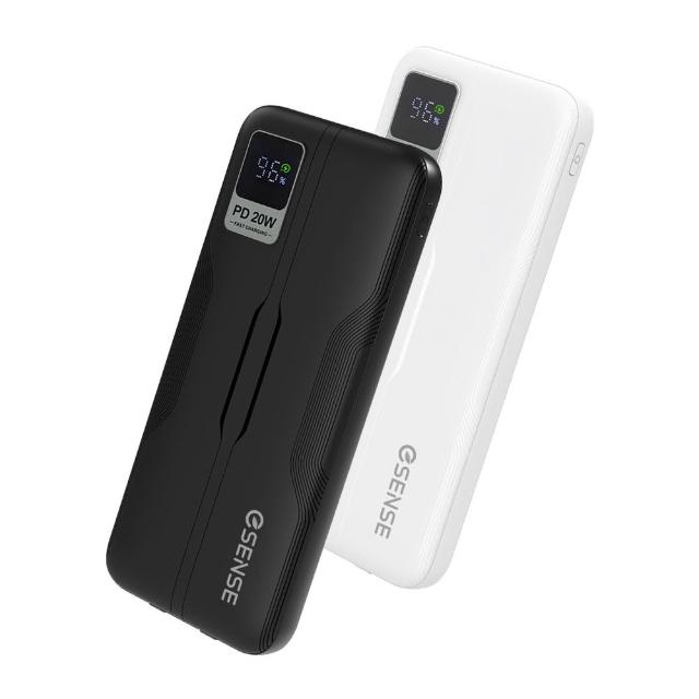 【ESENSE 逸盛】自帶線10000mAh行動電源(Lightning/USB-C/iphone/安卓手機適用) 37-ALO100