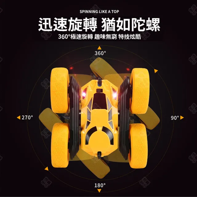 【生活小集】雙面飄移翻滾車(玩具車 遙控車 越野車 遙控汽車 模型車 特技車 攀爬車 四驅車 交換禮物)