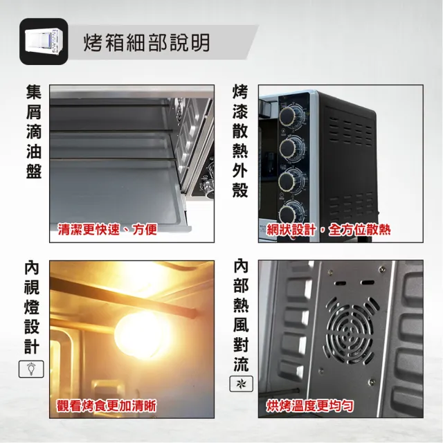 【晶工牌】43L雙溫控旋風烤箱(JK-7880)