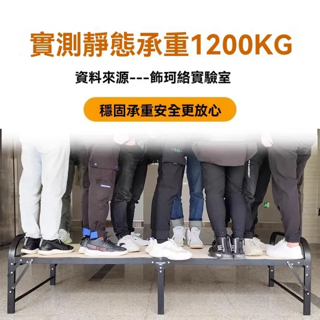 【歐德沐】鋼架實木折疊床198*100*36cm 優質松木 加寬加大床架 超強承重(床架 床 午睡床 單人床 預購15天)