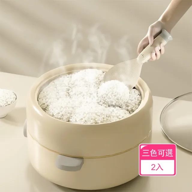【茉家】可立式吸盤飯勺 小熊造型防沾黏飯匙耐高溫食品級材質(2入)