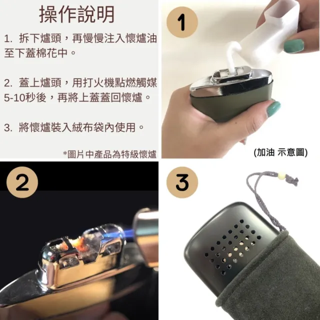 【A-ONE 匯旺】海軍 黑 觸媒懷爐特惠組 附額外火口觸媒+懷爐油+絨布袋+油杯 禦寒 保暖 滑雪 冬天必備