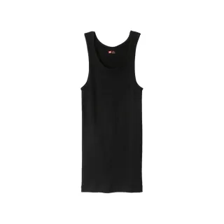 【Hanes】官方直營 男款-PACKED UW系列-紅標坦克背心/挖背背心內衣2入組-黑色(HM2-K701-090)-出清品