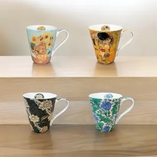 【Royal Duke】梵谷油畫-骨瓷馬克杯4入禮盒組(禮盒 入厝禮 入厝 骨瓷 馬克杯 咖啡杯 杯 交換禮物)