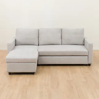 【NITORI 宜得利家居】◎耐磨耐刮 防潑水貓抓布 布質L型沙發床 NOARK2 N-SHIELD布 MO(貓抓布 沙發)