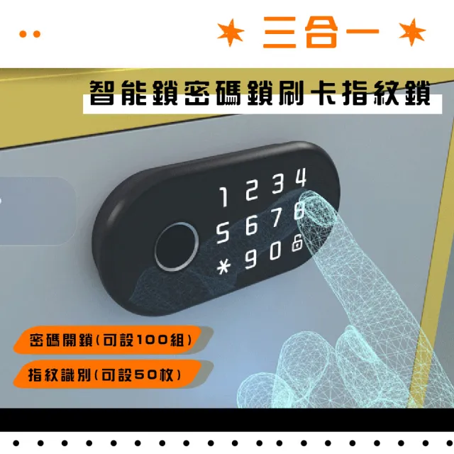 【鎖好】三合一智能鎖密碼鎖指紋鎖(智慧鎖 感應鎖 防盜鎖 電子鎖 大門鎖 衣櫃子 辦公室 床頭櫃)