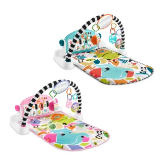 【Fisher price 費雪】可愛動物鋼琴健身器/健力架/健身架/遊戲地墊(2色任選)