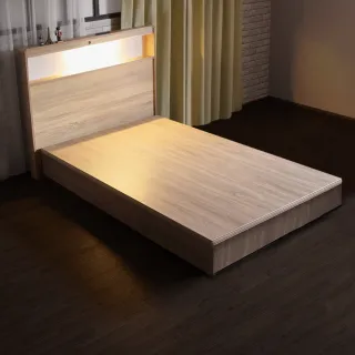 【IHouse】山田 單大3.5尺日式插座燈光床頭(床片)