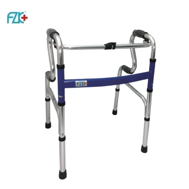【富士康】R型1吋扁管固定款助行器(鋁合金材質#兩段式起身#可調高度#承重90公斤#行走輔助)