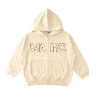 【MARS】童裝-棉質大LOGO拉鍊外套(2色)