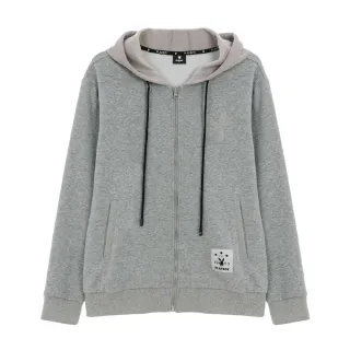 【PLAYBOY】內刷毛貼布繡衛衣外套(灰色)