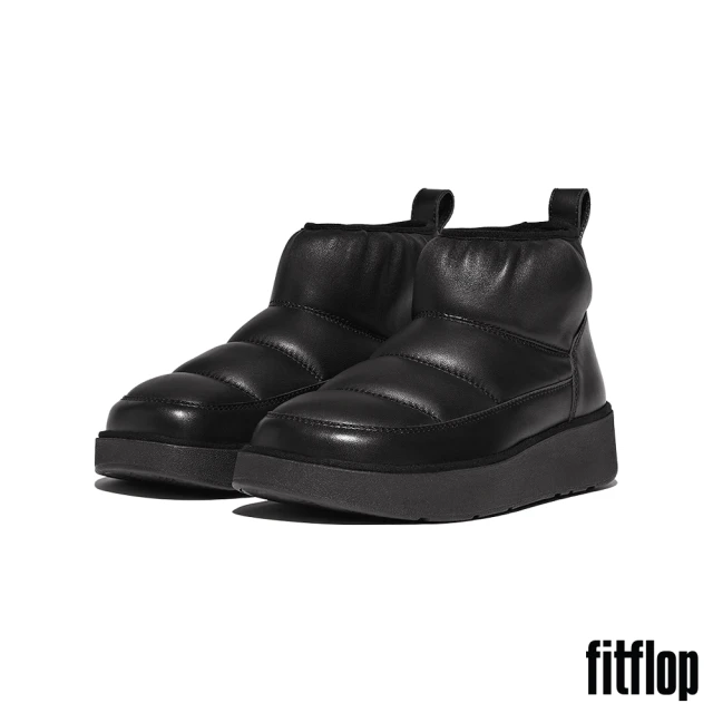 FitFlop GEN-FF 軟墊柔軟皮革短靴-女(靚黑色)