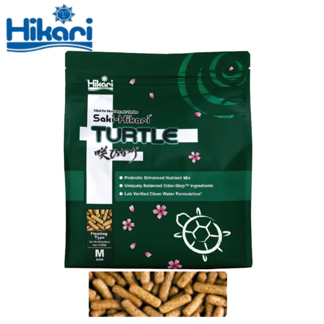 【HIKARI 高夠力】善玉菌烏龜飼料 567g+Sera 烏龜礦物質 1L守護腸胃健康成長(適用各種澤龜 兩棲爬蟲類飼料)